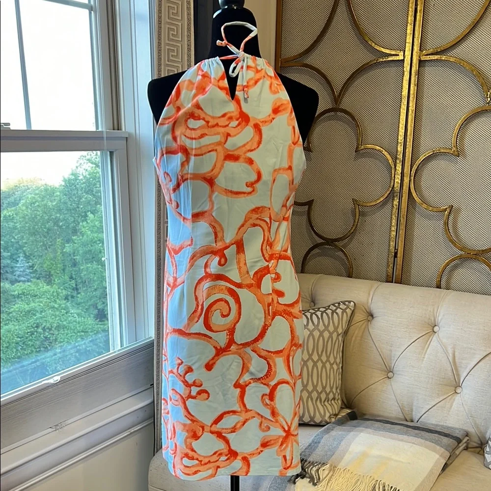 J. McLaughlin Orange Sheath Halter Mini Dress - Picture 3 of 3